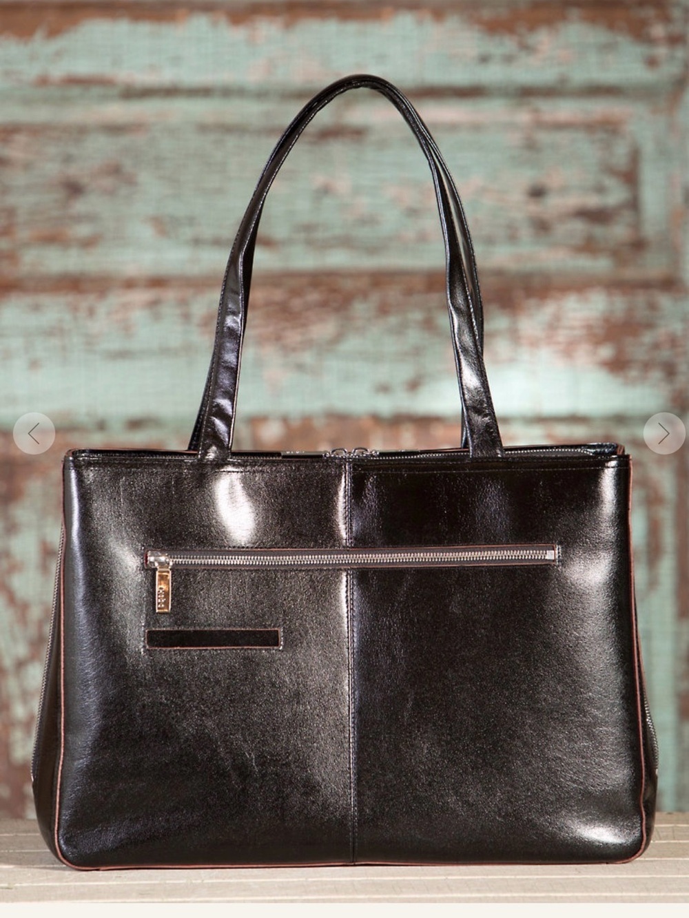 HOBO International Morena Black Leather Tote Bag